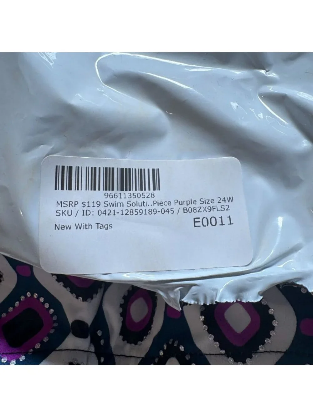 Swim Solutions Tummy Control Fauxkini One-Piece Swimsuit Women's Size 24W NWT! - Picture 9 of 9